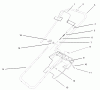 Toro 38183 - CCR Powerlite Snowthrower, 2001 (210000001-210999999) Listas de piezas de repuesto y dibujos HANDLE & LOWER SHROUD ASSEMBLY