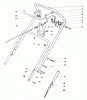 Toro 38180 - CCR 2000 Snowthrower, 1989 (9000001-9999999) Listas de piezas de repuesto y dibujos HANDLE ASSEMBLY