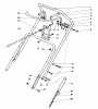 Toro 38181 - CCR 2000 Snowthrower, 1990 (0000001-0999999) Listas de piezas de repuesto y dibujos HANDLE ASSEMBLY