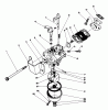 Toro 38180 - CCR 2000 Snowthrower, 1990 (0007974-0008194) Listas de piezas de repuesto y dibujos CARBURETOR ASSEMBLY (ENGINE MODEL NO. 47PG6)