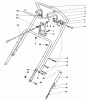 Toro 38181 - CCR 2000 Snowthrower, 1991 (1000001-1999999) Listas de piezas de repuesto y dibujos HANDLE ASSEMBLY