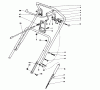 Toro 38181 - CCR 2000 Snowthrower, 1993 (3900001-3999999) Listas de piezas de repuesto y dibujos HANDLE ASSEMBLY