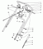 Toro 38185C - CCR 2000 Snowthrower, 1988 (8000001-8999999) Listas de piezas de repuesto y dibujos HANDLE ASSEMBLY