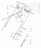Toro 38185C - CCR 2000 Snowthrower, 1989 (9000001-9999999) Listas de piezas de repuesto y dibujos HANDLE ASSEMBLY