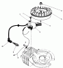 Toro 38185 - CCR 2000 Snowthrower, 1990 (0000001-0999999) Listas de piezas de repuesto y dibujos FLYWHEEL & MAGNETO ASSEMBLY (ENGINE MODEL NO. 47PK9)