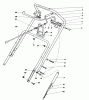 Toro 38186 - CCR 2000 Snowthrower, 1991 (1000001-1999999) Listas de piezas de repuesto y dibujos HANDLE ASSEMBLY