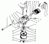 Toro 38186 - CCR 2000 Snowthrower, 1996 (6900001-6999999) Listas de piezas de repuesto y dibujos CARBURETOR ASSEMBLY (ENGINE MODEL 47PS5-5)
