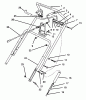 Toro 38185 - CCR 2000 Snowthrower, 1996 (6900001-6999999) Listas de piezas de repuesto y dibujos HANDLE ASSEMBLY