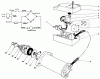 Toro 38195 - CCR 1000 Snowthrower, 1990 (0000001-0999999) Listas de piezas de repuesto y dibujos STARTER MOTOR & SWITCH ASSEMBLY (MODEL NO. 38195 ONLY)
