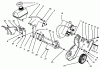 Toro 38195 - CCR 1000 Snowthrower, 1995 (59000001-59999999) Listas de piezas de repuesto y dibujos ENGINE & FRAME ASSEMBLY MODEL 38190 (RECOIL)