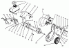 Toro 38191 - CCR 1000 Snowthrower, 1996 (6900001-6999999) Listas de piezas de repuesto y dibujos ENGINE & FRAME ASSEMBLY MODEL 38191 (RECOIL)