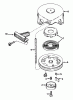 Toro 38195 - CCR 1000 Snowthrower, 1991 (1000001-1999999) Listas de piezas de repuesto y dibujos RECOIL STARTER NO. 590537