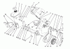 Toro 38196 - CCR 1000 Snowthrower, 1992 (2000001-2999999) Listas de piezas de repuesto y dibujos ENGINE & FRAME ASSEMBLY