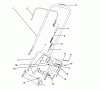 Toro 38196 - CCR 1000 Snowthrower, 1992 (2000001-2999999) Listas de piezas de repuesto y dibujos HANDLE ASSEMBLY