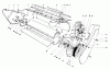 Toro 38220 (S-200) - S-200 Snowthrower, 1979 (9000001-9999999) Listas de piezas de repuesto y dibujos LOWER MAIN FRAME ASSEMBLY (MODEL 38220 & 38230)