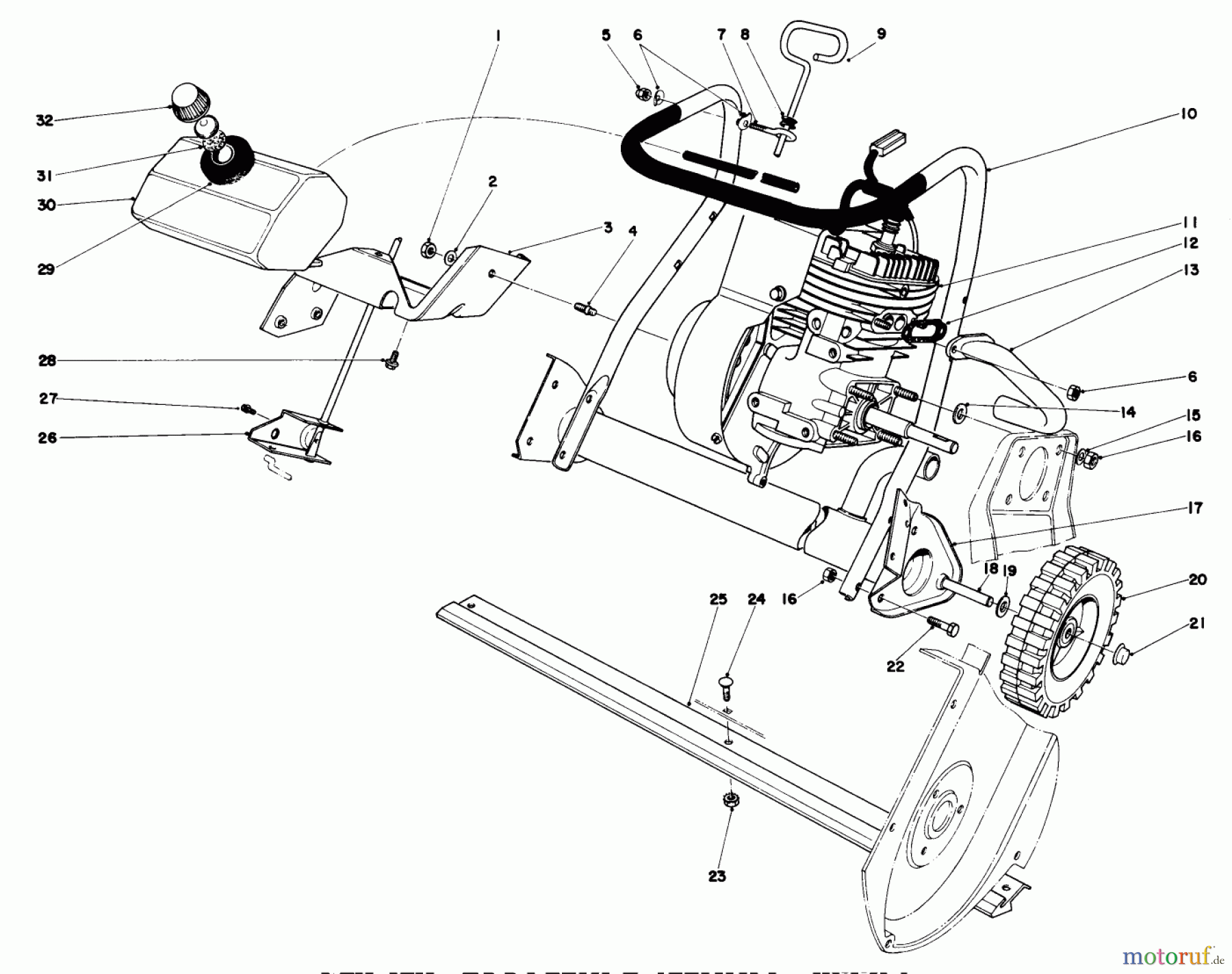  Toro Neu Snow Blowers/Snow Throwers Seite 1 38225 (S-200) - Toro S-200 Snowthrower, 1980 (0000001-0999999) ENGINE ASSEMBLY (MODEL 38225)