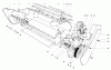 Toro 38235 (S-200) - S-200 Snowthrower, 1980 (0000001-0999999) Listas de piezas de repuesto y dibujos LOWER MAIN FRAME ASSEMBLY (MODEL 38225 & 38235)