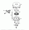 Toro 38235 (S-200) - S-200 Snowthrower, 1982 (2000001-2999999) Listas de piezas de repuesto y dibujos SHROUD & REWIND STARTER NO. 590537 (ENGINE MODEL AH520 TYPE 1603A)