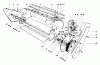 Toro 38242 (S-200) - S-200 Snowthrower, 1983 (3000001-3999999) Listas de piezas de repuesto y dibujos LOWER MAIN FRAME ASSEMBLY