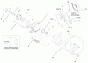 Toro 38405 (1000) - CCR 1000 Snowthrower, 1999 (99000001-99999999) Listas de piezas de repuesto y dibujos MOTOR & SWITCH HOUSING ASSEMBLY (MODEL NO. 38405)(120 VOLT)