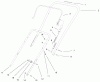 Toro 38412 (2400) - CCR 2400 Snowthrower, 1999 (9900001-9999999) Listas de piezas de repuesto y dibujos HANDLE ASSEMBLY