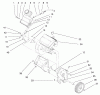 Toro 38411 (2400) - CCR 2400 Snowthrower, 1997 (7900001-7999999) Listas de piezas de repuesto y dibujos ENGINE & FUEL TANK ASSEMBLY