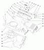 Toro 38413 (2450) - CCR 2450 Snowthrower, 2000 (000000001-000999999) Listas de piezas de repuesto y dibujos UPPER SHROUD AND CONTROL PANEL ASSEMBLY