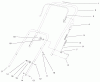 Toro 38428 (2450) - CCR 2450 Snowthrower, 2001 (210000001-210999999) Listas de piezas de repuesto y dibujos HANDLE ASSEMBLY