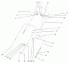 Toro 38420 (2500) - CCR 2500 Snowthrower, 1997 (7900001-7999999) Listas de piezas de repuesto y dibujos HANDLE ASSEMBLY
