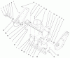 Toro 38422 (2500) - CCR 2500 Snowthrower, 1999 (9900001-9999999) Listas de piezas de repuesto y dibujos AUGER HOUSING ASSEMBLY