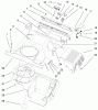 Toro 38422 (2500) - CCR 2500 Snowthrower, 1999 (9900001-9999999) Listas de piezas de repuesto y dibujos SHROUD ASSEMBLY