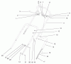 Toro 38425 (2500) - CCR 2500 Snowthrower, 1997 (7900001-7999999) Listas de piezas de repuesto y dibujos HANDLE ASSEMBLY