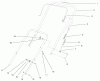 Toro 38428 (2450) - CCR 2450 Snowthrower, 2000 (200000001-200999999) Listas de piezas de repuesto y dibujos HANDLE ASSEMBLY