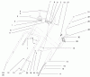 Toro 38431 (3000) - CCR 3000 Snowthrower, 1998 (8900001-8999999) Listas de piezas de repuesto y dibujos HANDLE ASSEMBLY