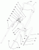 Toro 38435 (3000) - CCR 3000 Snowthrower, 1999 (9900001-9999999) Listas de piezas de repuesto y dibujos HANDLE ASSEMBLY