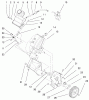 Toro 38433 (3000) - CCR 3000 Snowthrower, 1999 (9900001-9999999) Listas de piezas de repuesto y dibujos ENGINE AND GAS TANK ASSEMBLY