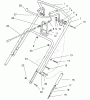 Toro 38436 (3000) - CCR 3000 Snowthrower, 1997 (7900001-7999999) Listas de piezas de repuesto y dibujos HANDLE ASSEMBLY