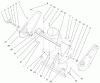 Toro 38445 (3650) - CCR 3650 Snowthrower, 2000 (200000001-200012327) Listas de piezas de repuesto y dibujos HOUSING AND SIDE PLATES ASSEMBLY