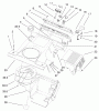 Toro 38440 (3650) - CCR 3650 Snowthrower, 2000 (200000001-200014063) Listas de piezas de repuesto y dibujos UPPER SHROUD AND CONTROL PANEL ASSEMBLY