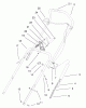 Toro 38440 (3650) - CCR 3650 Snowthrower, 2001 (210000001-210999999) Listas de piezas de repuesto y dibujos HANDLE ASSEMBLY