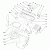 Toro 38442 (3650) - CCR 3650 Snowthrower, 2001 (210000001-210999999) Listas de piezas de repuesto y dibujos UPPER SHROUD AND CONTROL PANEL ASSEMBLY