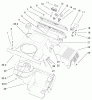 Toro 38442 (3650) - CCR 3650 Snowthrower, 2000 (200000001-200999999) Listas de piezas de repuesto y dibujos UPPER SHROUD AND CONTROL PANEL ASSEMBLY