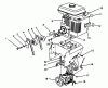 Toro 38505 (624) - 624 Power Shift Snowthrower, 1988 (8000001-8999999) Listas de piezas de repuesto y dibujos ENGINE ASSEMBLY