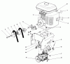 Toro 38505 (624) - 624 Power Shift Snowthrower, 1990 (0000001-0999999) Listas de piezas de repuesto y dibujos ENGINE ASSEMBLY