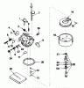 Toro 38513 (624) - 624 Power Shift Snowthrower, 1988 (8000001-8999999) Listas de piezas de repuesto y dibujos CARBURETOR NO. 632379