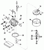 Toro 38510 (624) - 624 Power Shift Snowthrower, 1989 (9000001-9999999) Listas de piezas de repuesto y dibujos CARBURETOR TECUMSEH NO. 632379