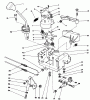 Toro 38510 (624) - 624 Power Shift Snowthrower, 1990 (0000001-0999999) Listas de piezas de repuesto y dibujos TRACTION LINKAGE ASSEMBLY