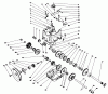 Toro 38513 (624) - 624 Power Shift Snowthrower, 1991 (SN 1000001-9999999) Listas de piezas de repuesto y dibujos TRANSMISSION ASSEMBLY NO. 66-8030