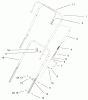 Toro 38536 (2450) - CCR 2450 GTS Snowthrower, 2003 (230000001-230999999) Listas de piezas de repuesto y dibujos HANDLE ASSEMBLY