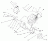 Toro 38517 (3650) - CCR 3650 GTS Snowthrower, 2004 (240000001-240999999) Listas de piezas de repuesto y dibujos ENGINE AND FRAME ASSEMBLY